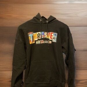 Thrasher Multicolor Logo Black Hoodie